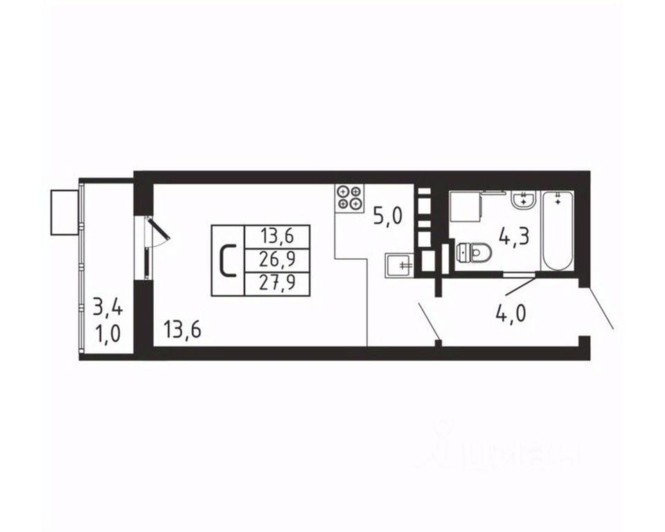 Apartment Sale, 27.9 sq. m. at Pirogovskaya Rivera, Tsentralnaya Street, Pirogovo Village, Mytishi Urban District, Moscow Region, Russia #2 Apartment Sale, 27.9 sq. m. at Pirogovskaya Rivera, Tsentralnaya Street, Pirogovo Village, Mytishi Urban District, Moscow Region, Russia #2