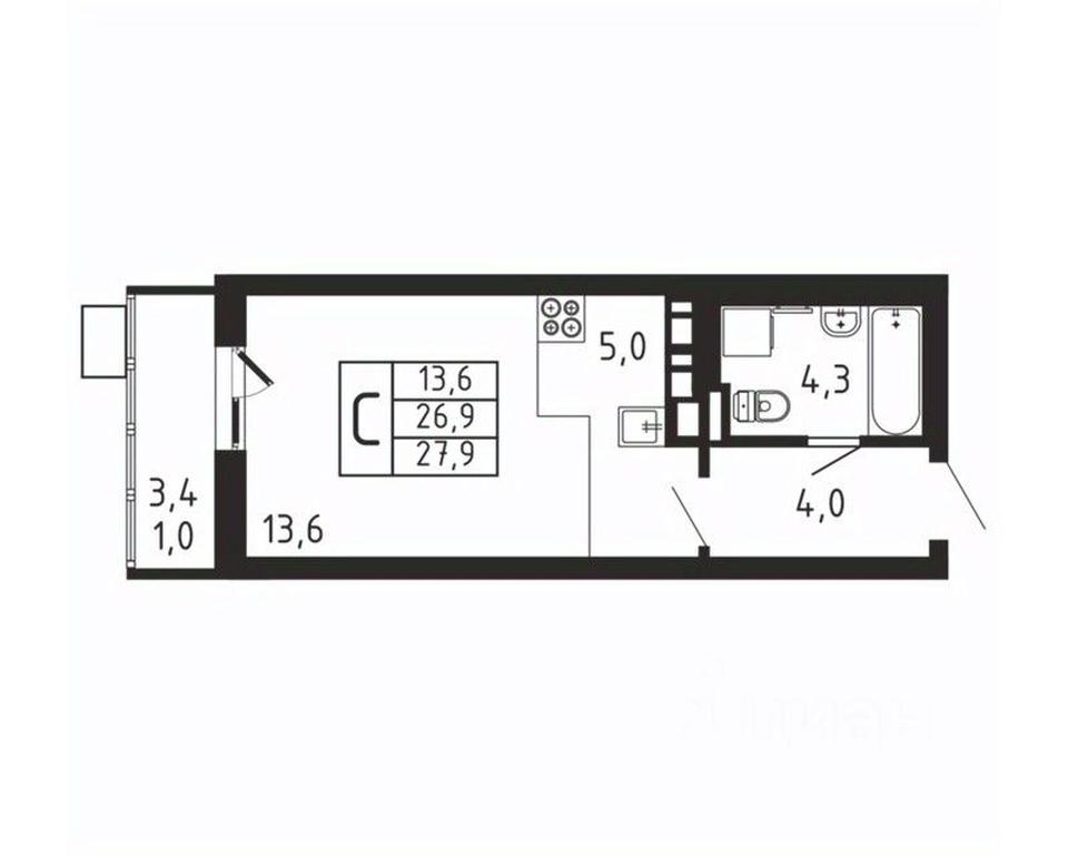 Apartment Sale, 27.9 sq. m. at Pirogovskaya Rivera, Tsentralnaya Street, Pirogovo Village, Mytishi Urban District, Moscow Region, Russia #2 Apartment Sale, 27.9 sq. m. at Pirogovskaya Rivera, Tsentralnaya Street, Pirogovo Village, Mytishi Urban District, Moscow Region, Russia #2