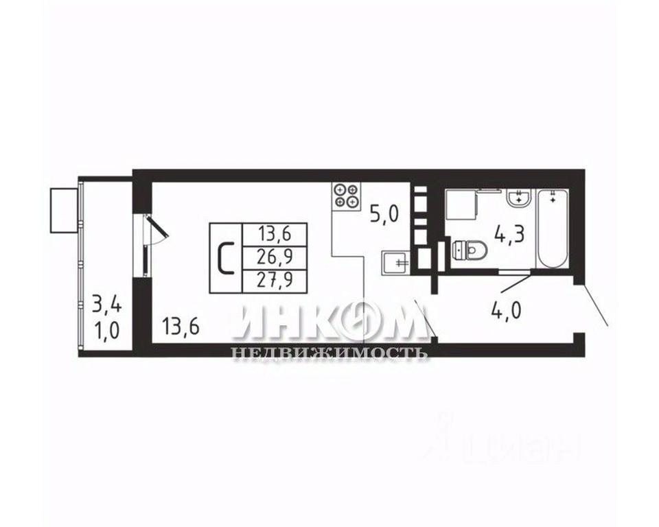 Apartment Sale, 27.9 sq. m. at Pirogovskaya Rivera, Tsentralnaya Street, Pirogovo Village, Mytishi Urban District, Moscow Region, Russia #1 Apartment Sale, 27.9 sq. m. at Pirogovskaya Rivera, Tsentralnaya Street, Pirogovo Village, Mytishi Urban District, Moscow Region, Russia #1