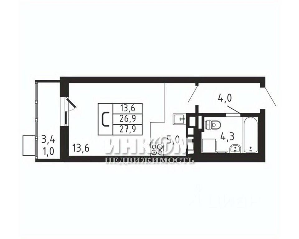Apartment Sale, 27.9平方米 at Pirogovskaya Rivera, Tsentralnaya Street, Pirogovo Village, Mytishi Urban District, Moscow Region, Russia #1 Apartment Sale, 27.9平方米 at Pirogovskaya Rivera, Tsentralnaya Street, Pirogovo Village, Mytishi Urban District, Moscow Region, Russia #1