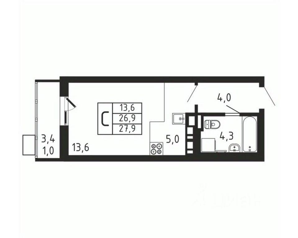 Apartment Sale, 27.9平方米 at Pirogovskaya Rivera, Tsentralnaya Street, Pirogovo Village, Mytishi Urban District, Moscow Region, Russia #2 Apartment Sale, 27.9平方米 at Pirogovskaya Rivera, Tsentralnaya Street, Pirogovo Village, Mytishi Urban District, Moscow Region, Russia #2