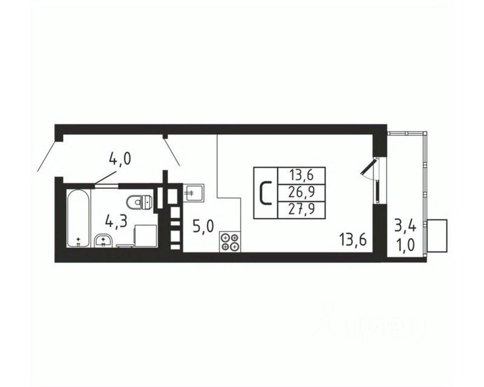 Apartment Sale, 27.9 sq. m. at Pirogovskaya Rivera, Tsentralnaya Street, Pirogovo Village, Mytishi Urban District, Moscow Region, Russia #2 Apartment Sale, 27.9 sq. m. at Pirogovskaya Rivera, Tsentralnaya Street, Pirogovo Village, Mytishi Urban District, Moscow Region, Russia #2
