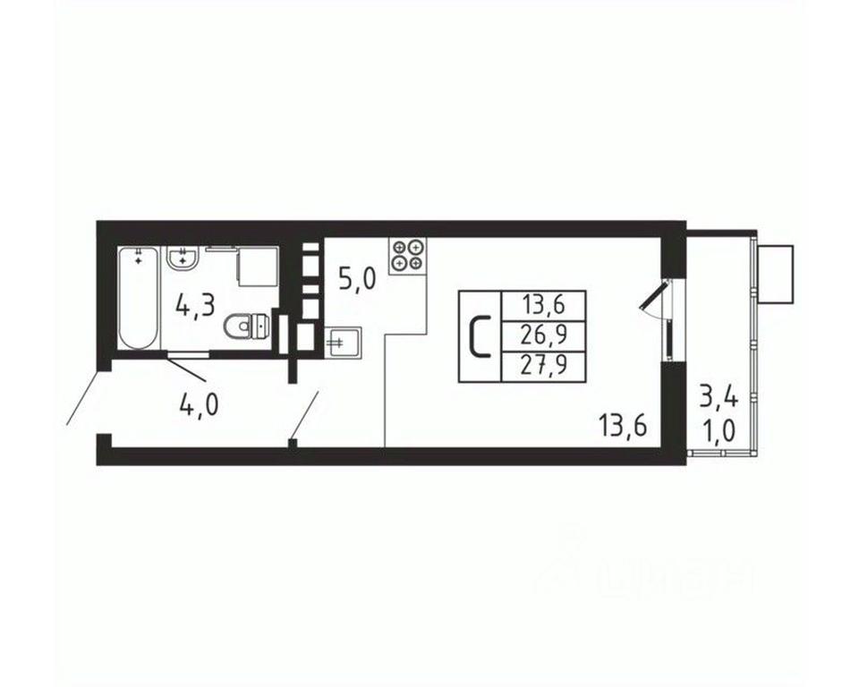 Apartment Sale, 27.9 sq. m. at Pirogovskaya Rivera, Tsentralnaya Street, Pirogovo Village, Mytishi Urban District, Moscow Region, Russia #2 Apartment Sale, 27.9 sq. m. at Pirogovskaya Rivera, Tsentralnaya Street, Pirogovo Village, Mytishi Urban District, Moscow Region, Russia #2
