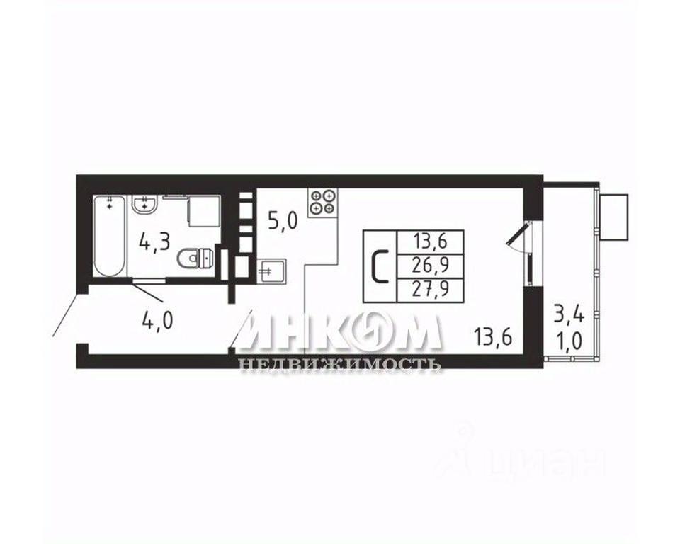 Apartment Sale, 27.9 sq. m. at Pirogovskaya Rivera, Tsentralnaya Street, Pirogovo Village, Mytishi Urban District, Moscow Region, Russia #1 Apartment Sale, 27.9 sq. m. at Pirogovskaya Rivera, Tsentralnaya Street, Pirogovo Village, Mytishi Urban District, Moscow Region, Russia #1