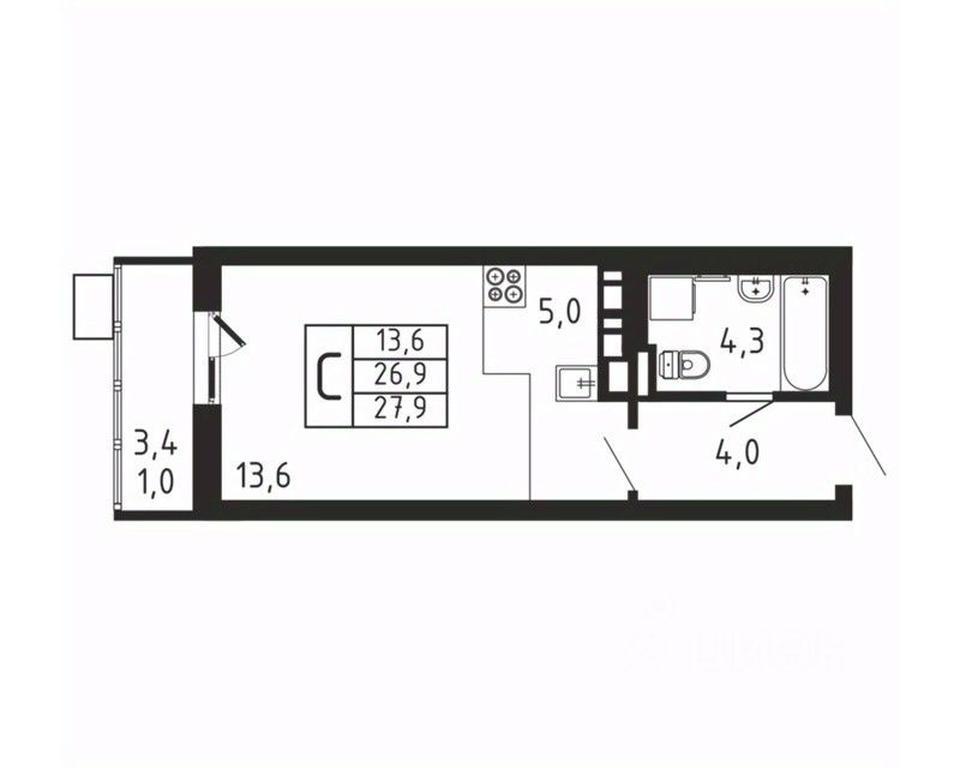Apartment Sale, 27.9 sq. m. at Pirogovskaya Rivera, Tsentralnaya Street, Pirogovo Village, Mytishi Urban District, Moscow Region, Russia #2 Apartment Sale, 27.9 sq. m. at Pirogovskaya Rivera, Tsentralnaya Street, Pirogovo Village, Mytishi Urban District, Moscow Region, Russia #2