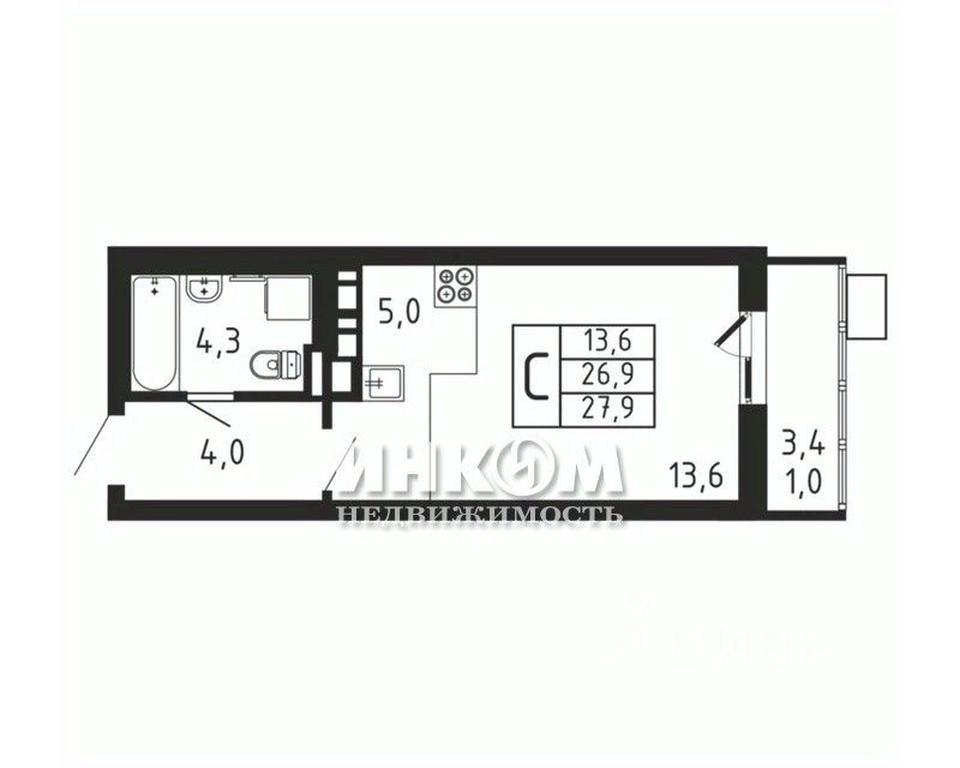 Apartment Sale, 27.9 sq. m. at Pirogovskaya Rivera, Tsentralnaya Street, Pirogovo Village, Mytishi Urban District, Moscow Region, Russia #1 Apartment Sale, 27.9 sq. m. at Pirogovskaya Rivera, Tsentralnaya Street, Pirogovo Village, Mytishi Urban District, Moscow Region, Russia #1