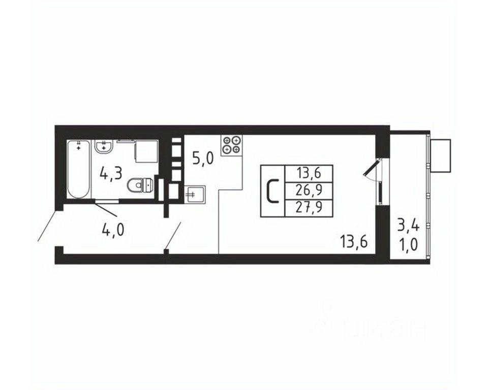 Apartment Sale, 27.9 sq. m. at Pirogovskaya Rivera, Tsentralnaya Street, Pirogovo Village, Mytishi Urban District, Moscow Region, Russia #2 Apartment Sale, 27.9 sq. m. at Pirogovskaya Rivera, Tsentralnaya Street, Pirogovo Village, Mytishi Urban District, Moscow Region, Russia #2