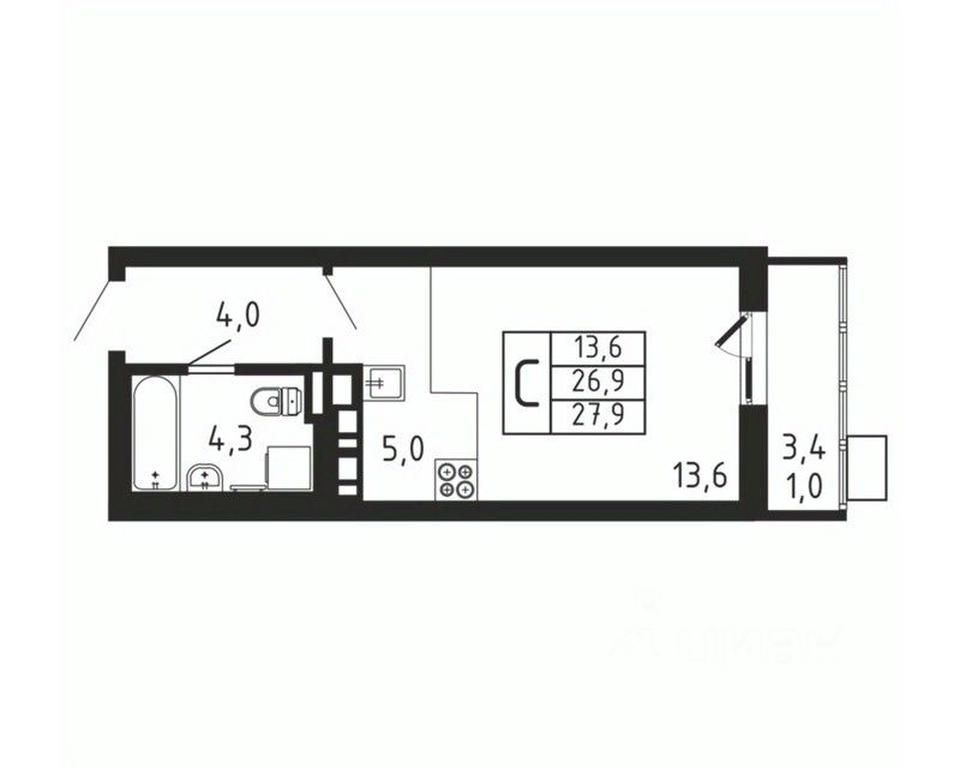 Apartment Sale, 27.9 sq. m. at Pirogovskaya Rivera, Tsentralnaya Street, Pirogovo Village, Mytishi Urban District, Moscow Region, Russia #2 Apartment Sale, 27.9 sq. m. at Pirogovskaya Rivera, Tsentralnaya Street, Pirogovo Village, Mytishi Urban District, Moscow Region, Russia #2