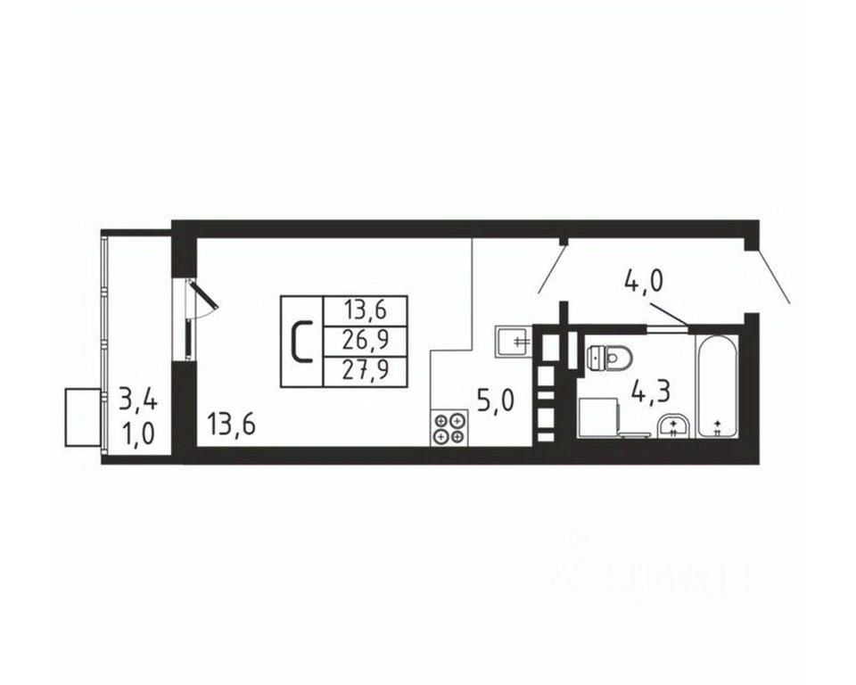 Apartment Sale, 27.9 sq. m. at Pirogovskaya Rivera, Tsentralnaya Street, Pirogovo Village, Mytishi Urban District, Moscow Region, Russia #2 Apartment Sale, 27.9 sq. m. at Pirogovskaya Rivera, Tsentralnaya Street, Pirogovo Village, Mytishi Urban District, Moscow Region, Russia #2