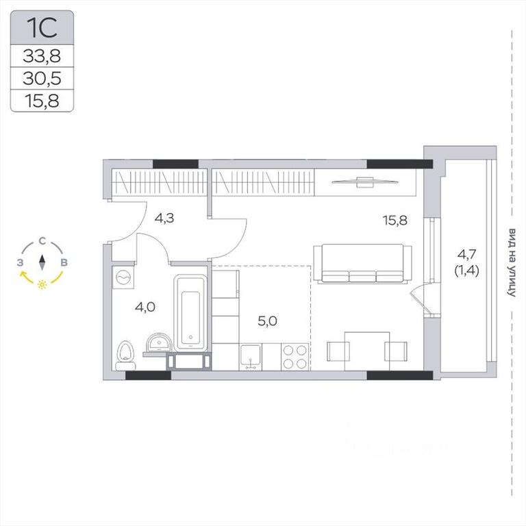 Apartment Sale, 30.6平方米 at Pirogovskaya Rivera, Tsentralnaya Street, Pirogovo Village, Mytishi Urban District, Moscow Region, Russia #2 Apartment Sale, 30.6平方米 at Pirogovskaya Rivera, Tsentralnaya Street, Pirogovo Village, Mytishi Urban District, Moscow Region, Russia #2