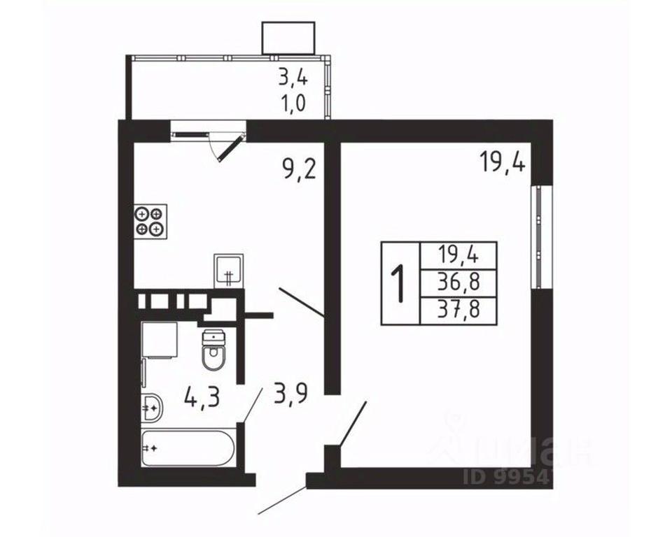 Apartment Sale, 37.8平方米 at Pirogovskaya Rivera, Tsentralnaya Street, Pirogovo Village, Mytishi Urban District, Moscow Region, Russia #2 Apartment Sale, 37.8平方米 at Pirogovskaya Rivera, Tsentralnaya Street, Pirogovo Village, Mytishi Urban District, Moscow Region, Russia #2