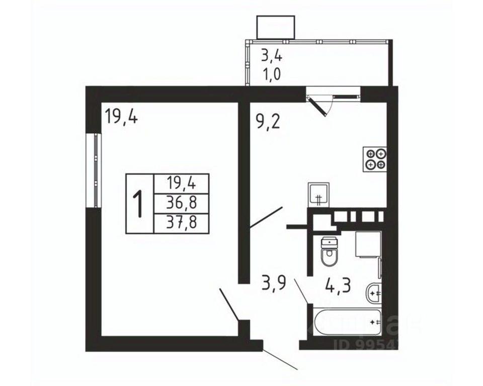 Apartment Sale, 37.8平方米 at Pirogovskaya Rivera, Tsentralnaya Street, Pirogovo Village, Mytishi Urban District, Moscow Region, Russia #2 Apartment Sale, 37.8平方米 at Pirogovskaya Rivera, Tsentralnaya Street, Pirogovo Village, Mytishi Urban District, Moscow Region, Russia #2