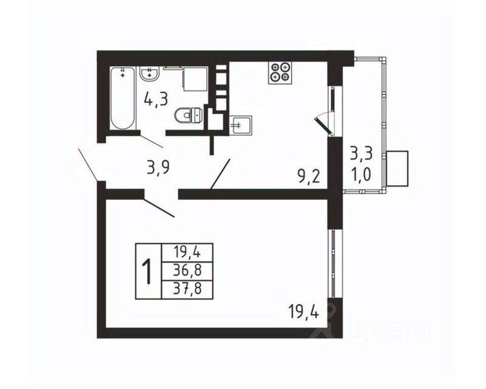 Apartment Sale, 37.8平方米 at Pirogovskaya Rivera, Tsentralnaya Street, Pirogovo Village, Mytishi Urban District, Moscow Region, Russia #2 Apartment Sale, 37.8平方米 at Pirogovskaya Rivera, Tsentralnaya Street, Pirogovo Village, Mytishi Urban District, Moscow Region, Russia #2