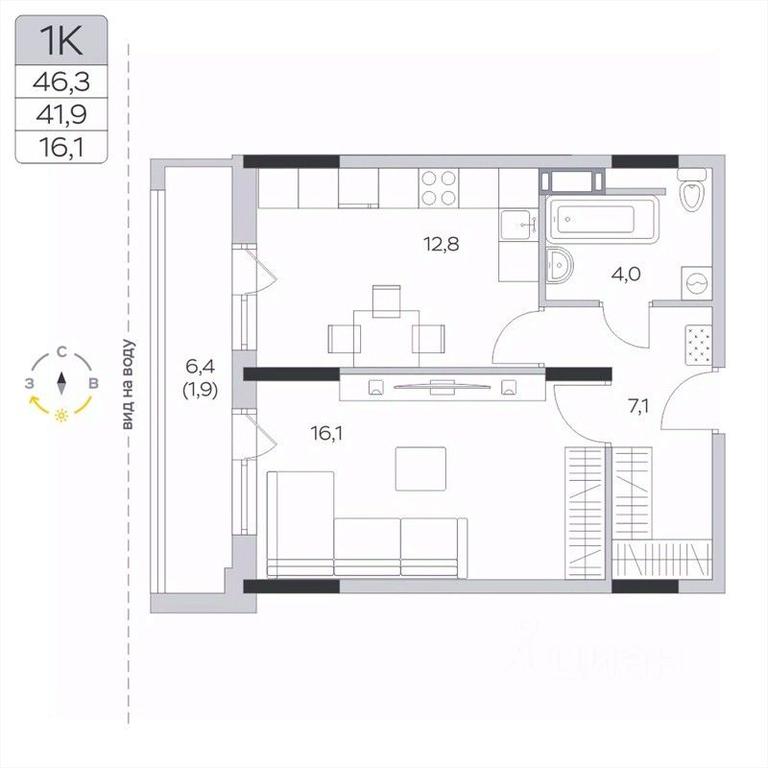Apartment Sale, 42平方米 at Pirogovskaya Rivera, Tsentralnaya Street, Pirogovo Village, Mytishi Urban District, Moscow Region, Russia #2 Apartment Sale, 42平方米 at Pirogovskaya Rivera, Tsentralnaya Street, Pirogovo Village, Mytishi Urban District, Moscow Region, Russia #2