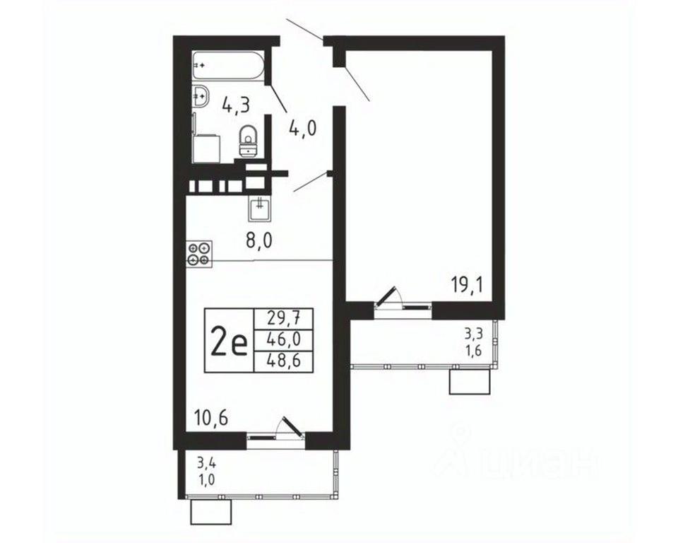 1-BD Apartment Sale, 48.6平方米 at Pirogovskaya Rivera, Tsentralnaya Street, Pirogovo Village, Mytishi Urban District, Moscow Region, Russia #2 1-BD Apartment Sale, 48.6平方米 at Pirogovskaya Rivera, Tsentralnaya Street, Pirogovo Village, Mytishi Urban District, Moscow Region, Russia #2