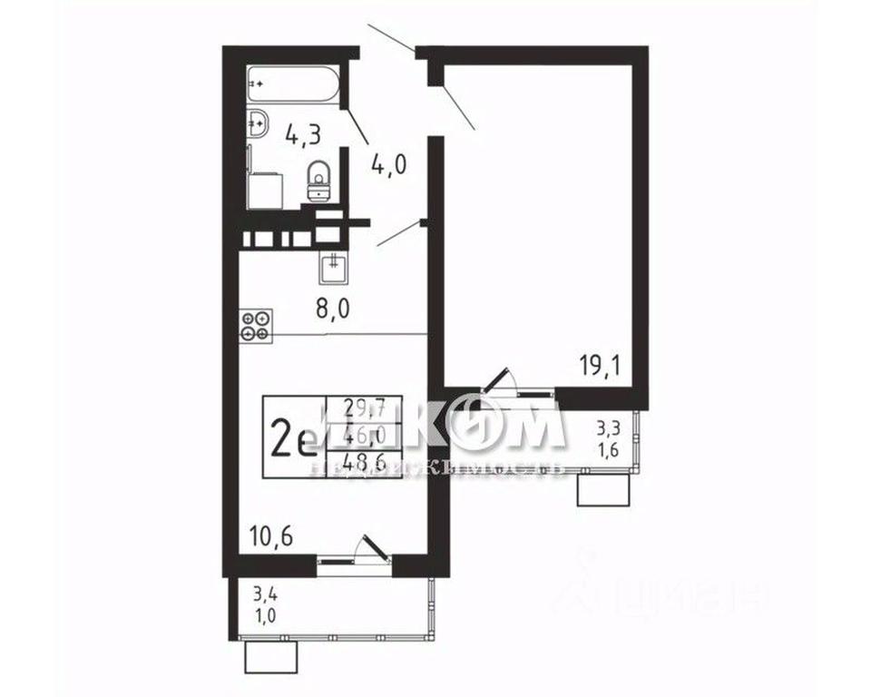 1-BD Apartment Sale, 48.6平方米 at Pirogovskaya Rivera, Tsentralnaya Street, Pirogovo Village, Mytishi Urban District, Moscow Region, Russia #1 1-BD Apartment Sale, 48.6平方米 at Pirogovskaya Rivera, Tsentralnaya Street, Pirogovo Village, Mytishi Urban District, Moscow Region, Russia #1
