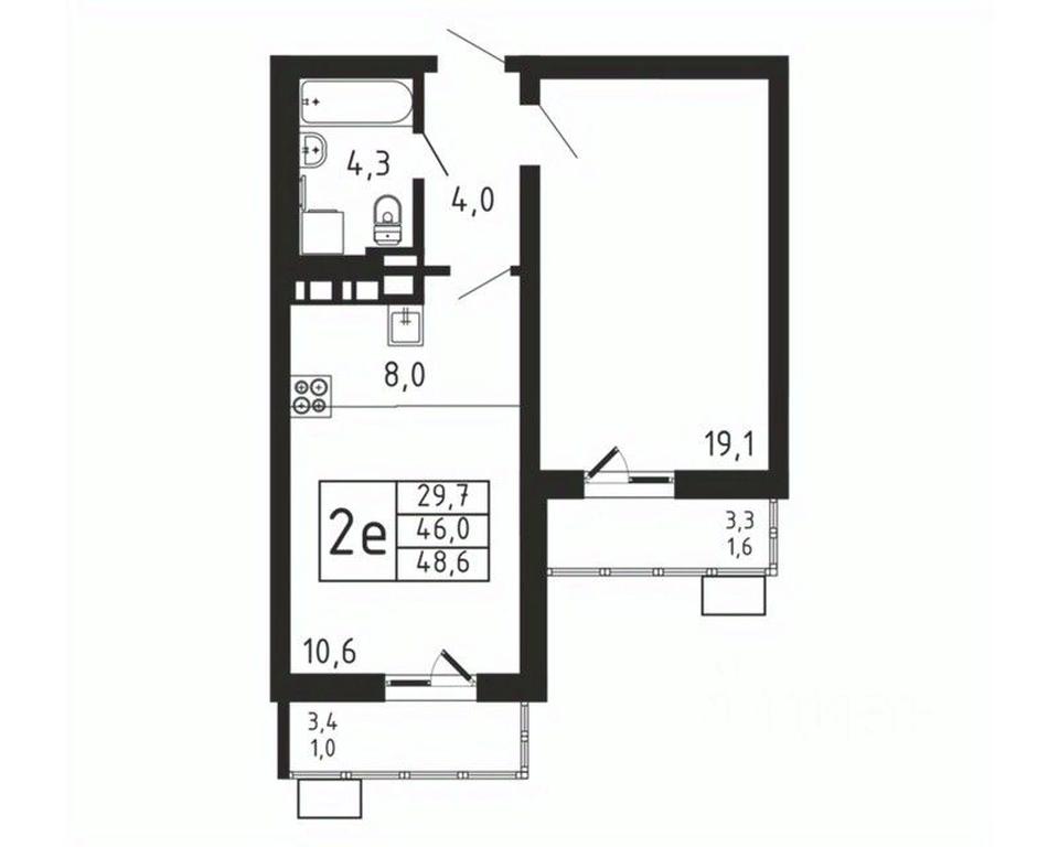 1-BD Apartment Sale, 48.6平方米 at Pirogovskaya Rivera, Tsentralnaya Street, Pirogovo Village, Mytishi Urban District, Moscow Region, Russia #2 1-BD Apartment Sale, 48.6平方米 at Pirogovskaya Rivera, Tsentralnaya Street, Pirogovo Village, Mytishi Urban District, Moscow Region, Russia #2