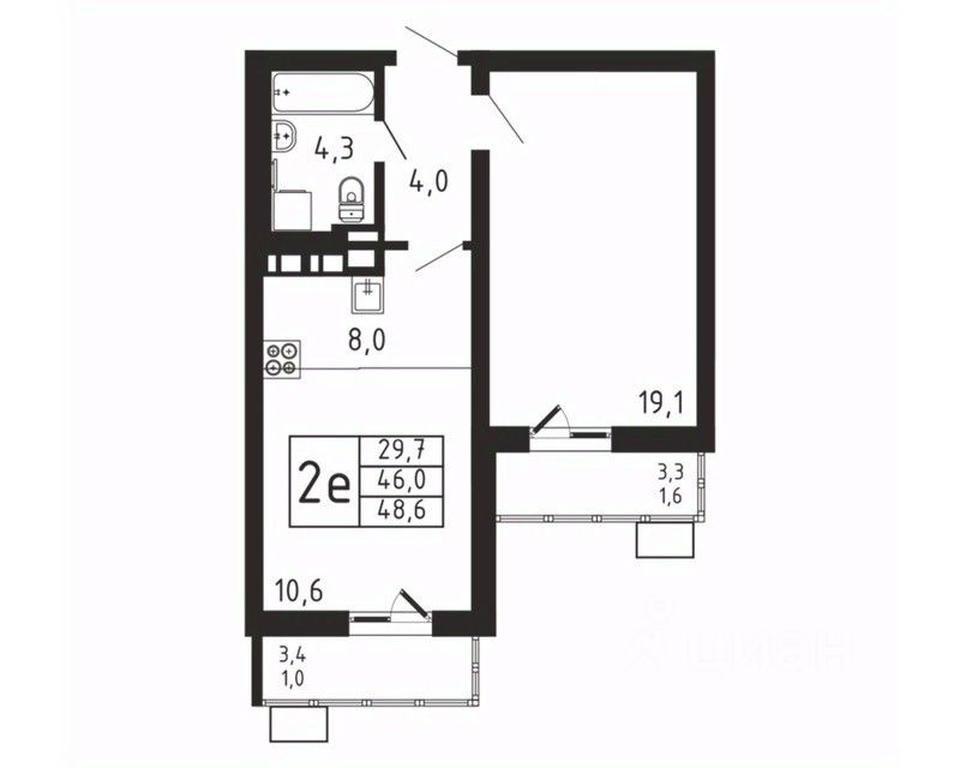 1-BD Apartment Sale, 48.6 sq. m. at Pirogovskaya Rivera, Tsentralnaya Street, Pirogovo Village, Mytishi Urban District, Moscow Region, Russia #2 1-BD Apartment Sale, 48.6 sq. m. at Pirogovskaya Rivera, Tsentralnaya Street, Pirogovo Village, Mytishi Urban District, Moscow Region, Russia #2