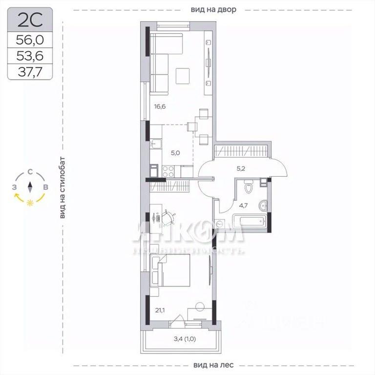Apartment Sale, 53.5平方米 at Pirogovskaya Rivera, Tsentralnaya Street, Pirogovo Village, Mytishi Urban District, Moscow Region, Russia #1 Apartment Sale, 53.5平方米 at Pirogovskaya Rivera, Tsentralnaya Street, Pirogovo Village, Mytishi Urban District, Moscow Region, Russia #1
