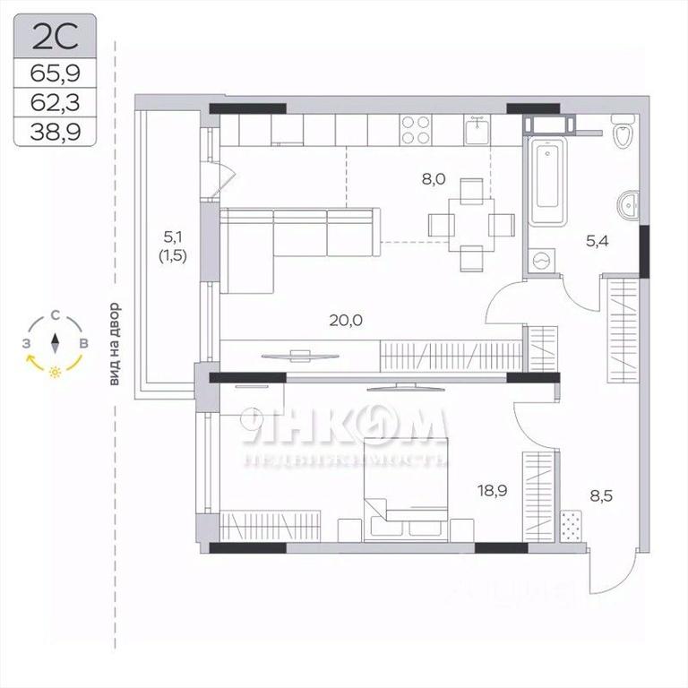 1-BD Apartment Sale, 62.5平方米 at Pirogovskaya Rivera, Tsentralnaya Street, Pirogovo Village, Mytishi Urban District, Moscow Region, Russia #1 1-BD Apartment Sale, 62.5平方米 at Pirogovskaya Rivera, Tsentralnaya Street, Pirogovo Village, Mytishi Urban District, Moscow Region, Russia #1
