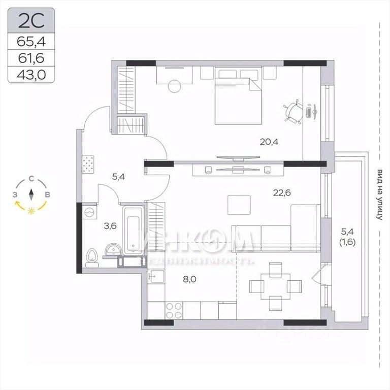 1-BD Apartment Sale, 61.8 sq. m. at Pirogovskaya Rivera, Tsentralnaya Street, Pirogovo Village, Mytishi Urban District, Moscow Region, Russia #1 1-BD Apartment Sale, 61.8 sq. m. at Pirogovskaya Rivera, Tsentralnaya Street, Pirogovo Village, Mytishi Urban District, Moscow Region, Russia #1