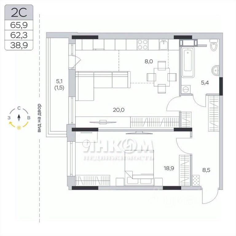 1-BD Apartment Sale, 62.4平方米 at Pirogovskaya Rivera, Tsentralnaya Street, Pirogovo Village, Mytishi Urban District, Moscow Region, Russia #1 1-BD Apartment Sale, 62.4平方米 at Pirogovskaya Rivera, Tsentralnaya Street, Pirogovo Village, Mytishi Urban District, Moscow Region, Russia #1