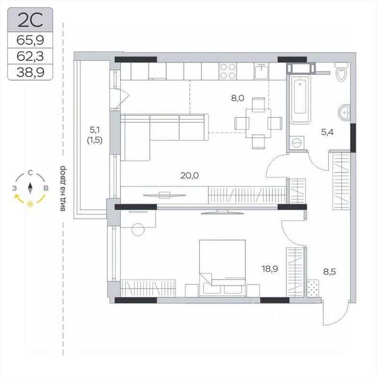 1-BD Apartment Sale, 62.4平方米 at Pirogovskaya Rivera, Tsentralnaya Street, Pirogovo Village, Mytishi Urban District, Moscow Region, Russia #2 1-BD Apartment Sale, 62.4平方米 at Pirogovskaya Rivera, Tsentralnaya Street, Pirogovo Village, Mytishi Urban District, Moscow Region, Russia #2