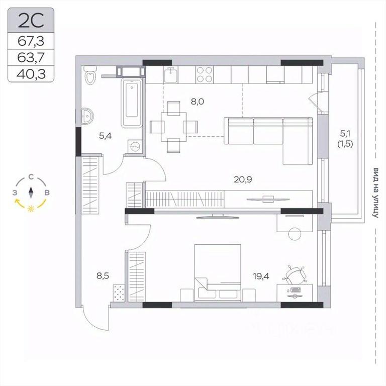 1-BD Apartment Sale, 63.5 sq. m. at Pirogovskaya Rivera, Tsentralnaya Street, Pirogovo Village, Mytishi Urban District, Moscow Region, Russia #2 1-BD Apartment Sale, 63.5 sq. m. at Pirogovskaya Rivera, Tsentralnaya Street, Pirogovo Village, Mytishi Urban District, Moscow Region, Russia #2
