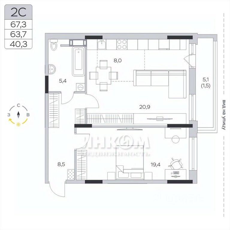 1-BD Apartment Sale, 63.5 sq. m. at Pirogovskaya Rivera, Tsentralnaya Street, Pirogovo Village, Mytishi Urban District, Moscow Region, Russia #1 1-BD Apartment Sale, 63.5 sq. m. at Pirogovskaya Rivera, Tsentralnaya Street, Pirogovo Village, Mytishi Urban District, Moscow Region, Russia #1