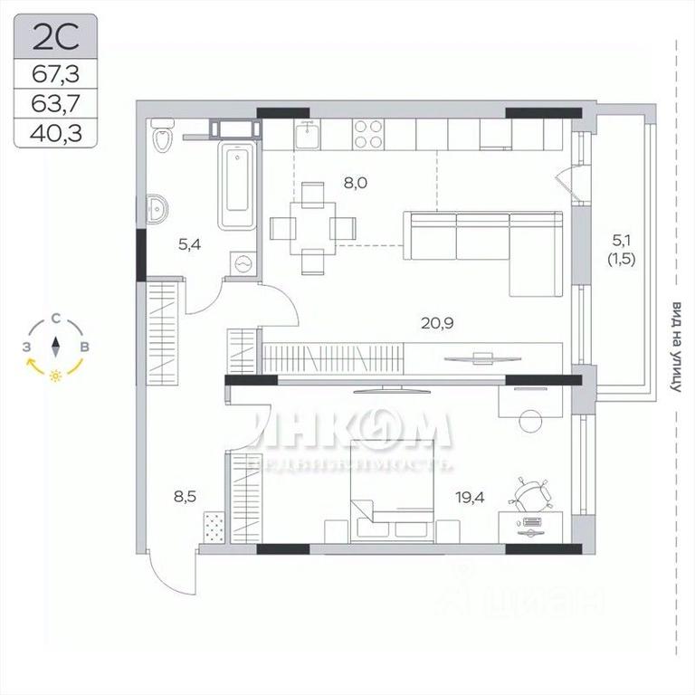 1-BD Apartment Sale, 63.8 sq. m. at Pirogovskaya Rivera, Tsentralnaya Street, Pirogovo Village, Mytishi Urban District, Moscow Region, Russia #1 1-BD Apartment Sale, 63.8 sq. m. at Pirogovskaya Rivera, Tsentralnaya Street, Pirogovo Village, Mytishi Urban District, Moscow Region, Russia #1