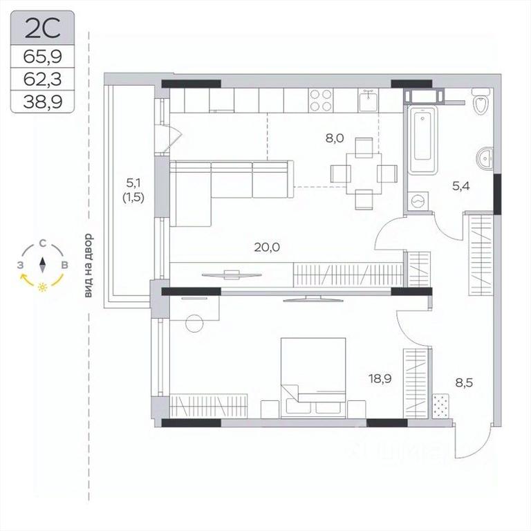1-BD Apartment Sale, 62.2平方米 at Pirogovskaya Rivera, Tsentralnaya Street, Pirogovo Village, Mytishi Urban District, Moscow Region, Russia #2 1-BD Apartment Sale, 62.2平方米 at Pirogovskaya Rivera, Tsentralnaya Street, Pirogovo Village, Mytishi Urban District, Moscow Region, Russia #2
