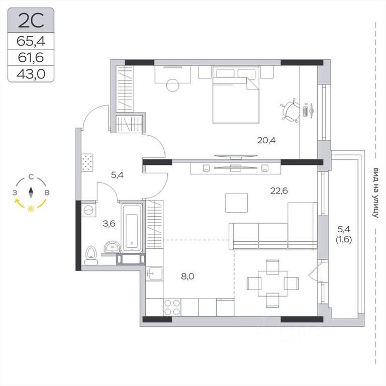 1-BD Apartment Sale, 61.3平方米 at Pirogovskaya Rivera, Tsentralnaya Street, Pirogovo Village, Mytishi Urban District, Moscow Region, Russia #2 1-BD Apartment Sale, 61.3平方米 at Pirogovskaya Rivera, Tsentralnaya Street, Pirogovo Village, Mytishi Urban District, Moscow Region, Russia #2