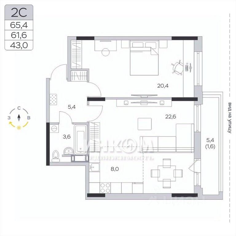 1-BD Apartment Sale, 61.6平方米 at Pirogovskaya Rivera, Tsentralnaya Street, Pirogovo Village, Mytishi Urban District, Moscow Region, Russia #1 1-BD Apartment Sale, 61.6平方米 at Pirogovskaya Rivera, Tsentralnaya Street, Pirogovo Village, Mytishi Urban District, Moscow Region, Russia #1