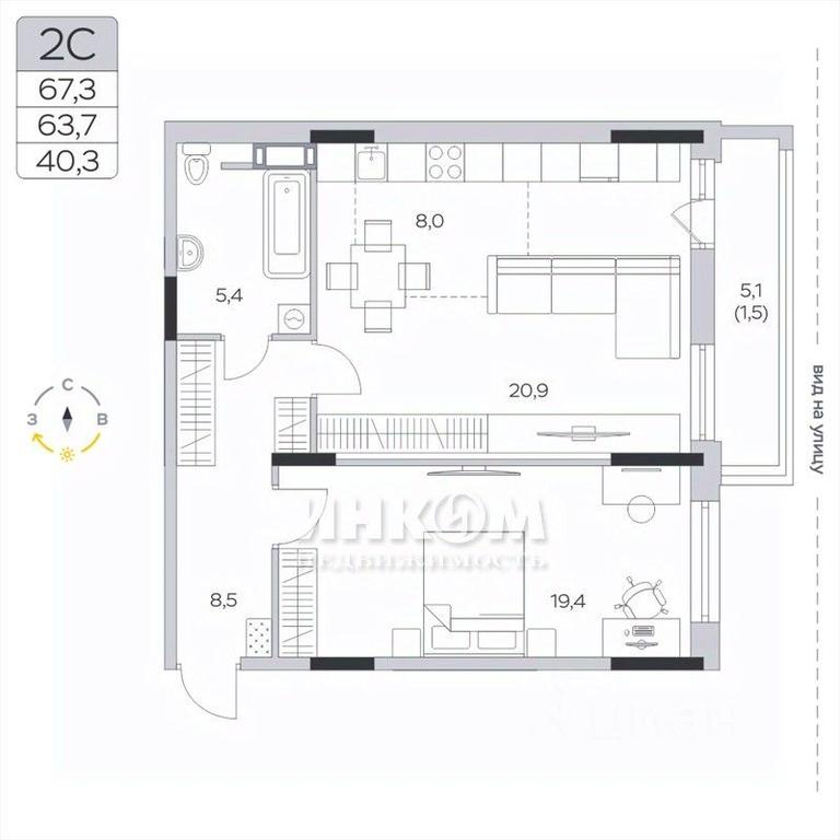 1-BD Apartment Sale, 63.7 sq. m. at Pirogovskaya Rivera, Tsentralnaya Street, Pirogovo Village, Mytishi Urban District, Moscow Region, Russia #1 1-BD Apartment Sale, 63.7 sq. m. at Pirogovskaya Rivera, Tsentralnaya Street, Pirogovo Village, Mytishi Urban District, Moscow Region, Russia #1