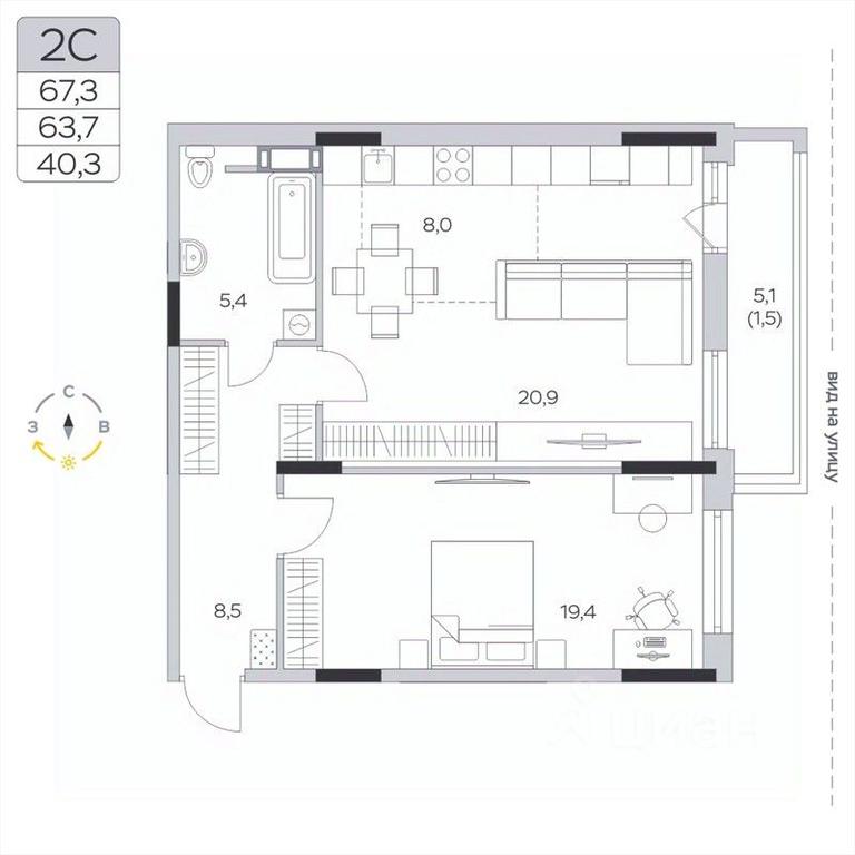 1-BD Apartment Sale, 64平方米 at Pirogovskaya Rivera, Tsentralnaya Street, Pirogovo Village, Mytishi Urban District, Moscow Region, Russia #2 1-BD Apartment Sale, 64平方米 at Pirogovskaya Rivera, Tsentralnaya Street, Pirogovo Village, Mytishi Urban District, Moscow Region, Russia #2