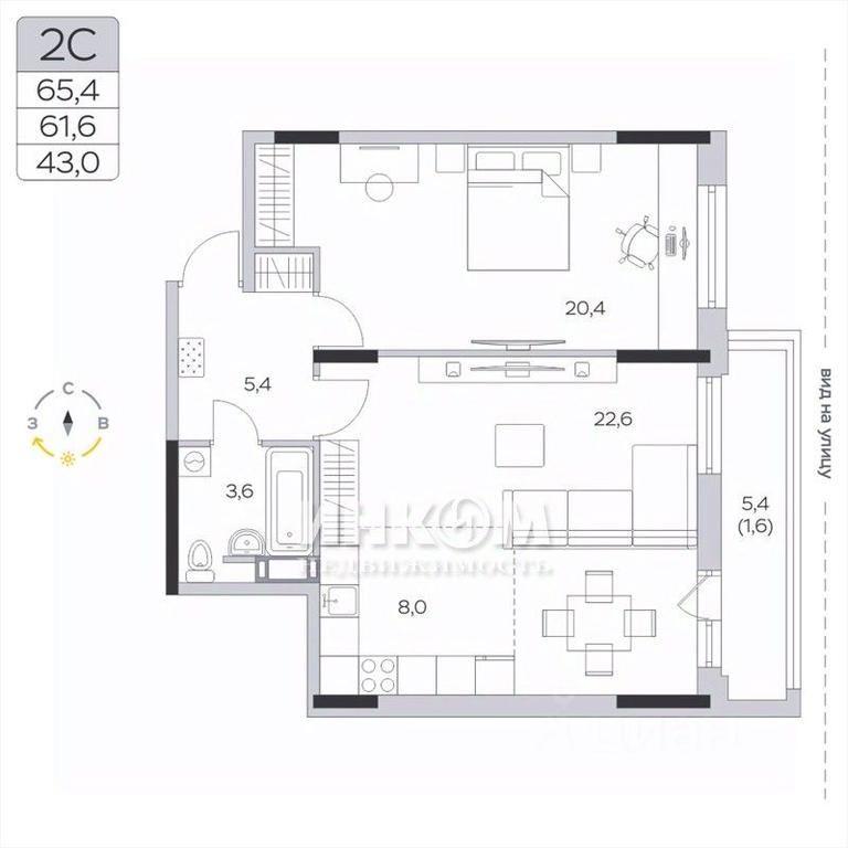1-BD Apartment Sale, 61.6平方米 at Pirogovskaya Rivera, Tsentralnaya Street, Pirogovo Village, Mytishi Urban District, Moscow Region, Russia #1 1-BD Apartment Sale, 61.6平方米 at Pirogovskaya Rivera, Tsentralnaya Street, Pirogovo Village, Mytishi Urban District, Moscow Region, Russia #1