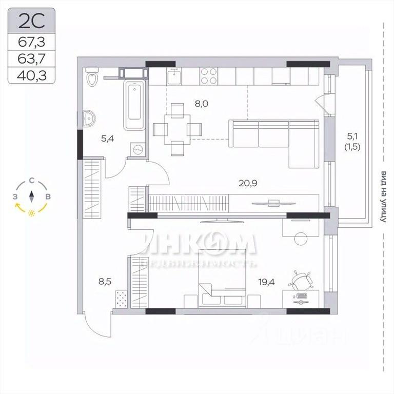 1-BD Apartment Sale, 63.9 sq. m. at Pirogovskaya Rivera, Tsentralnaya Street, Pirogovo Village, Mytishi Urban District, Moscow Region, Russia #1 1-BD Apartment Sale, 63.9 sq. m. at Pirogovskaya Rivera, Tsentralnaya Street, Pirogovo Village, Mytishi Urban District, Moscow Region, Russia #1