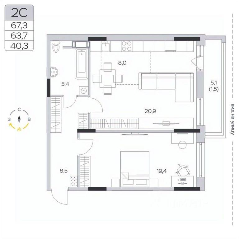 1-BD Apartment Sale, 63.9 sq. m. at Pirogovskaya Rivera, Tsentralnaya Street, Pirogovo Village, Mytishi Urban District, Moscow Region, Russia #2 1-BD Apartment Sale, 63.9 sq. m. at Pirogovskaya Rivera, Tsentralnaya Street, Pirogovo Village, Mytishi Urban District, Moscow Region, Russia #2