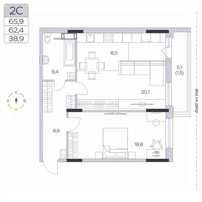1-BD Apartment Sale, 62.1 sq. m. at Pirogovskaya Rivera, Tsentralnaya Street, Pirogovo Village, Mytishi Urban District, Moscow Region, Russia #2 1-BD Apartment Sale, 62.1 sq. m. at Pirogovskaya Rivera, Tsentralnaya Street, Pirogovo Village, Mytishi Urban District, Moscow Region, Russia #2