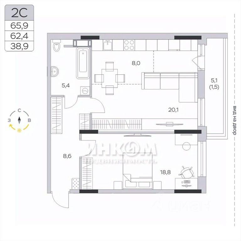1-BD Apartment Sale, 62.1 sq. m. at Pirogovskaya Rivera, Tsentralnaya Street, Pirogovo Village, Mytishi Urban District, Moscow Region, Russia #1 1-BD Apartment Sale, 62.1 sq. m. at Pirogovskaya Rivera, Tsentralnaya Street, Pirogovo Village, Mytishi Urban District, Moscow Region, Russia #1