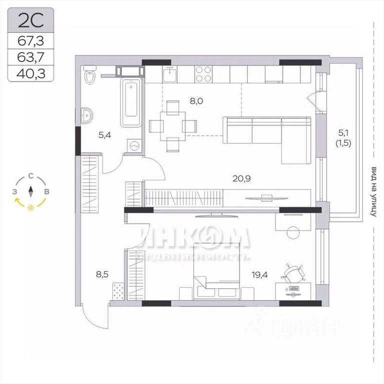Apartment Sale, 64平方米 at Pirogovskaya Rivera, Tsentralnaya Street, Pirogovo Village, Mytishi Urban District, Moscow Region, Russia #1 Apartment Sale, 64平方米 at Pirogovskaya Rivera, Tsentralnaya Street, Pirogovo Village, Mytishi Urban District, Moscow Region, Russia #1