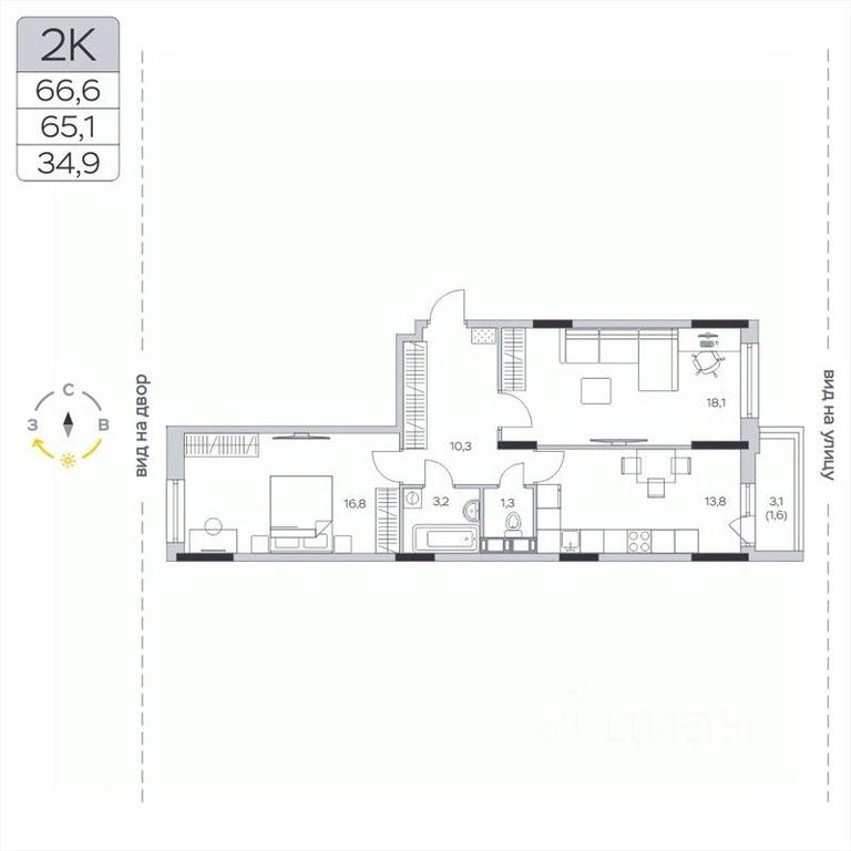 1-BD Apartment Sale, 65.3平方米 at Pirogovskaya Rivera, Tsentralnaya Street, Pirogovo Village, Mytishi Urban District, Moscow Region, Russia #2 1-BD Apartment Sale, 65.3平方米 at Pirogovskaya Rivera, Tsentralnaya Street, Pirogovo Village, Mytishi Urban District, Moscow Region, Russia #2