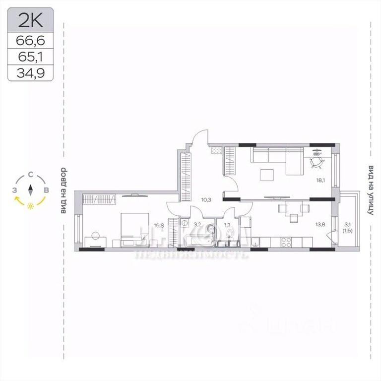 1-BD Apartment Sale, 65.3平方米 at Pirogovskaya Rivera, Tsentralnaya Street, Pirogovo Village, Mytishi Urban District, Moscow Region, Russia #1 1-BD Apartment Sale, 65.3平方米 at Pirogovskaya Rivera, Tsentralnaya Street, Pirogovo Village, Mytishi Urban District, Moscow Region, Russia #1