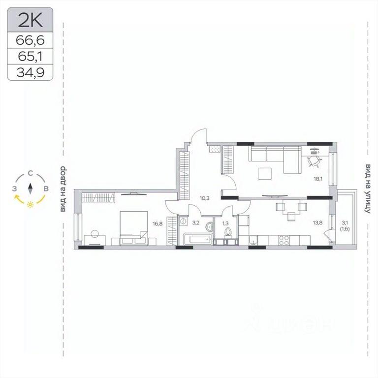1-BD Apartment Sale, 65.2平方米 at Pirogovskaya Rivera, Tsentralnaya Street, Pirogovo Village, Mytishi Urban District, Moscow Region, Russia #2 1-BD Apartment Sale, 65.2平方米 at Pirogovskaya Rivera, Tsentralnaya Street, Pirogovo Village, Mytishi Urban District, Moscow Region, Russia #2