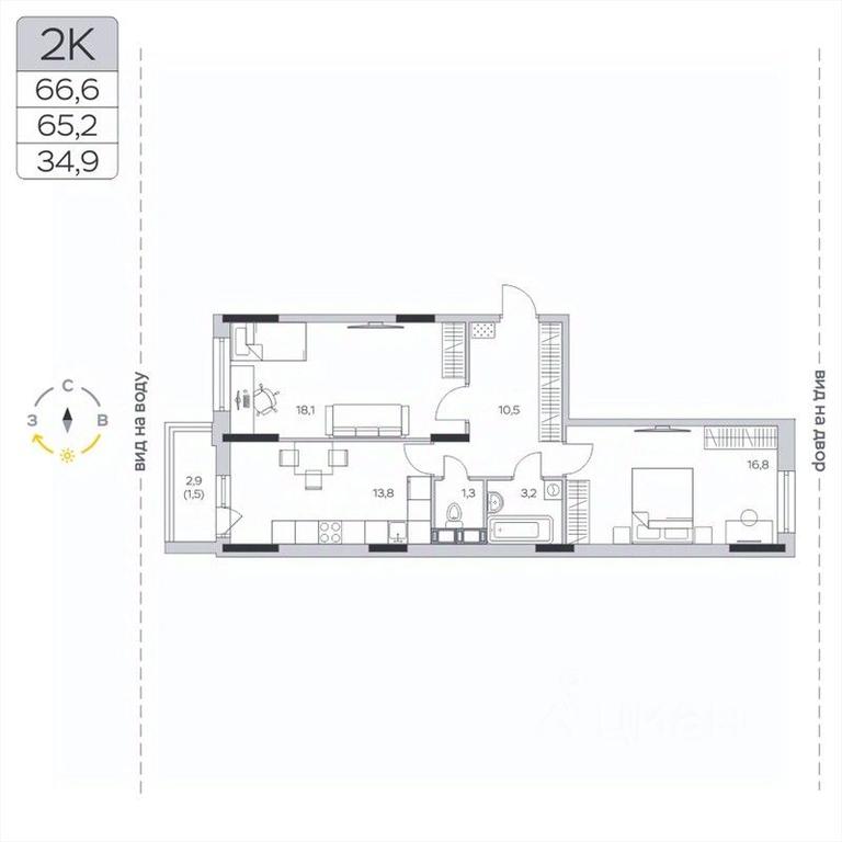 1-BD Apartment Sale, 65.4 sq. m. at Pirogovskaya Rivera, Tsentralnaya Street, Pirogovo Village, Mytishi Urban District, Moscow Region, Russia #2 1-BD Apartment Sale, 65.4 sq. m. at Pirogovskaya Rivera, Tsentralnaya Street, Pirogovo Village, Mytishi Urban District, Moscow Region, Russia #2
