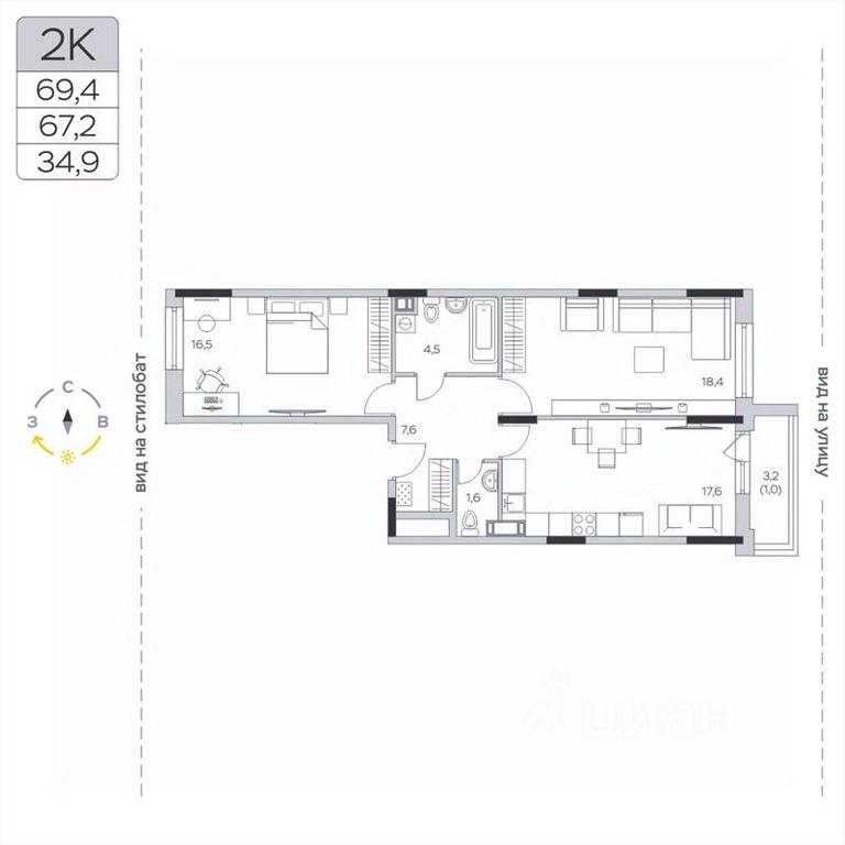 1-BD Apartment Sale, 67平方米 at Pirogovskaya Rivera, Tsentralnaya Street, Pirogovo Village, Mytishi Urban District, Moscow Region, Russia #2 1-BD Apartment Sale, 67平方米 at Pirogovskaya Rivera, Tsentralnaya Street, Pirogovo Village, Mytishi Urban District, Moscow Region, Russia #2