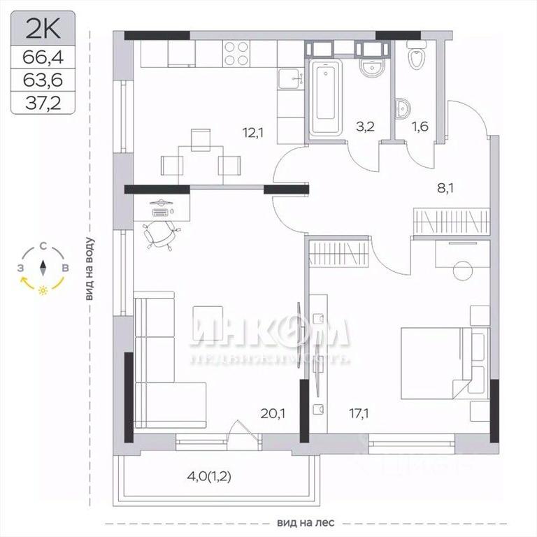 1-BD Apartment Sale, 63.8 sq. m. at Pirogovskaya Rivera, Tsentralnaya Street, Pirogovo Village, Mytishi Urban District, Moscow Region, Russia #1 1-BD Apartment Sale, 63.8 sq. m. at Pirogovskaya Rivera, Tsentralnaya Street, Pirogovo Village, Mytishi Urban District, Moscow Region, Russia #1