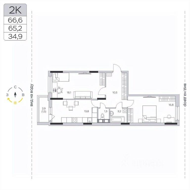 1-BD Apartment Sale, 65.2 sq. m. at Pirogovskaya Rivera, Tsentralnaya Street, Pirogovo Village, Mytishi Urban District, Moscow Region, Russia #2 1-BD Apartment Sale, 65.2 sq. m. at Pirogovskaya Rivera, Tsentralnaya Street, Pirogovo Village, Mytishi Urban District, Moscow Region, Russia #2