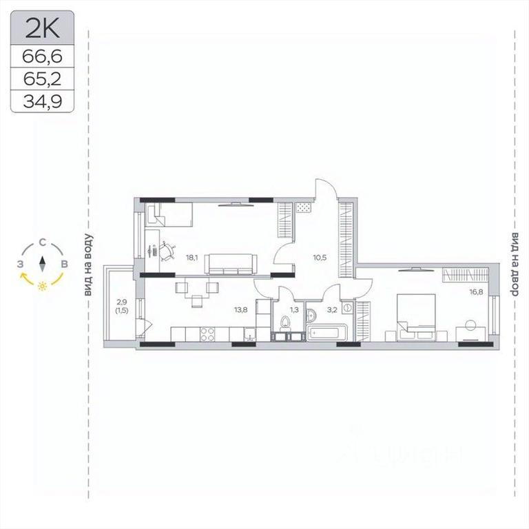 1-BD Apartment Sale, 65.4平方米 at Pirogovskaya Rivera, Tsentralnaya Street, Pirogovo Village, Mytishi Urban District, Moscow Region, Russia #2 1-BD Apartment Sale, 65.4平方米 at Pirogovskaya Rivera, Tsentralnaya Street, Pirogovo Village, Mytishi Urban District, Moscow Region, Russia #2