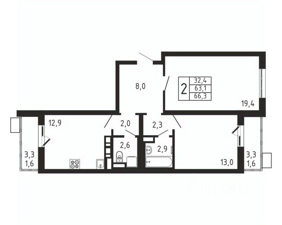1-BD Apartment Sale, 66.3平方米 at Pirogovskaya Rivera, Tsentralnaya Street, Pirogovo Village, Mytishi Urban District, Moscow Region, Russia #2 1-BD Apartment Sale, 66.3平方米 at Pirogovskaya Rivera, Tsentralnaya Street, Pirogovo Village, Mytishi Urban District, Moscow Region, Russia #2